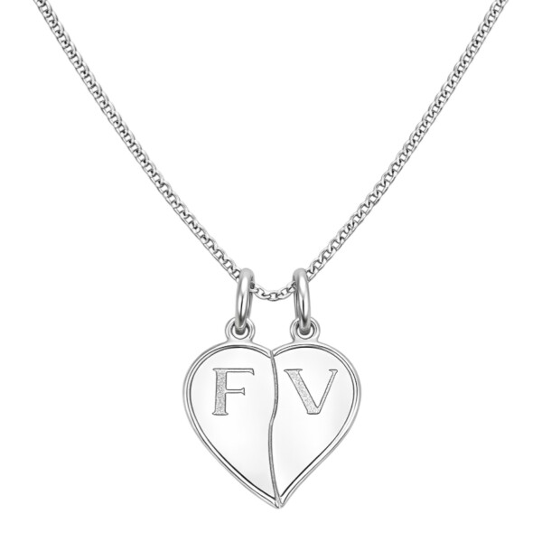 Dije compartido F y V- Plata 925 -sin piedra- CP4854 sinpiedra