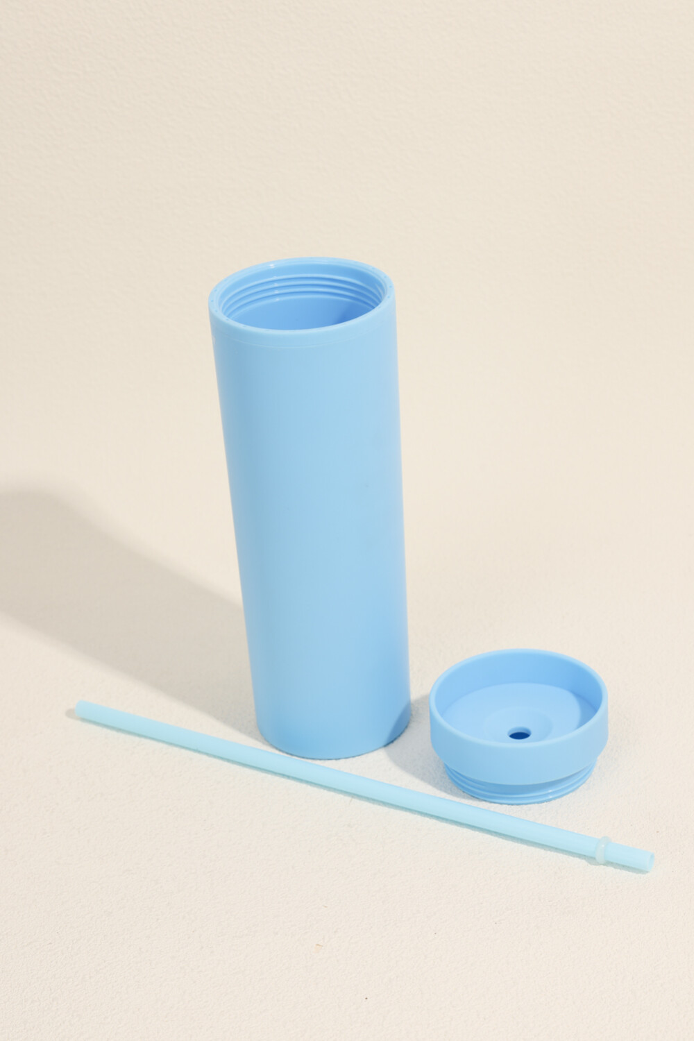 Vaso Con Tapa + Sorbito Beverly Alto Azul Indigo