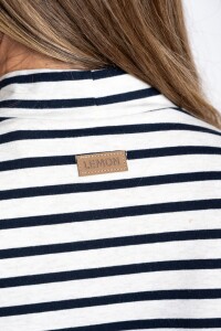 Polera Alogodón Elastano Rayada Nacar