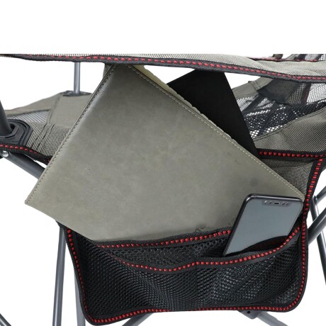 Silla plegable con reposapies Desert Fox Gris