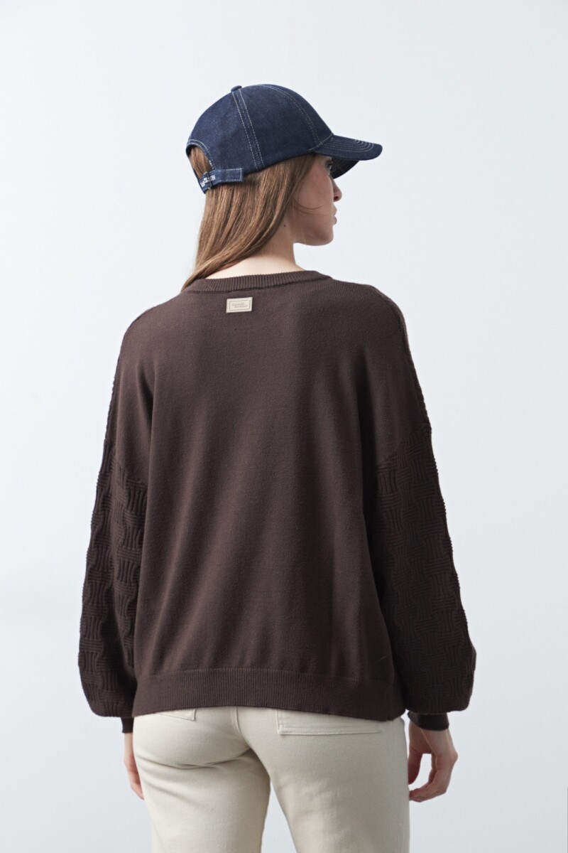 SWEATER CHESS Chocolate