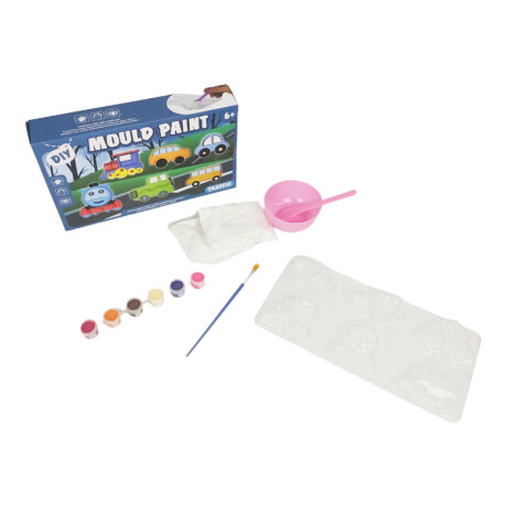 Juego de arte para crear y colorear moldes de yeso Vehiculos