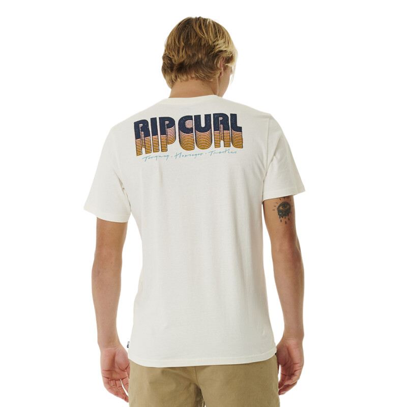 Remera MC Rip Curl Surf Revival Repeater - Blanco Remera MC Rip Curl Surf Revival Repeater - Blanco