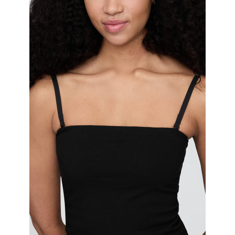 SL CLOSEKNIT CROP TUBE TOP BLACK