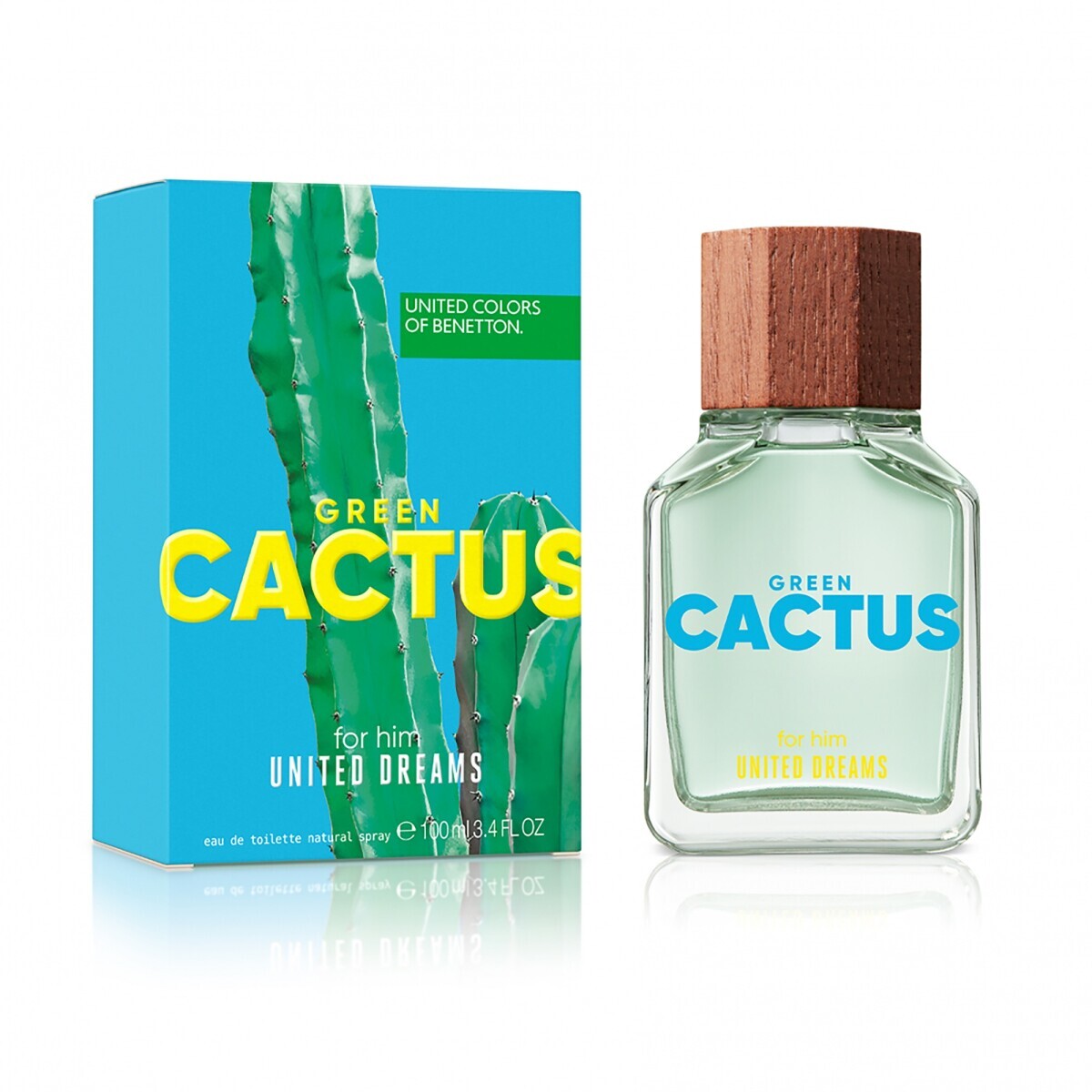 Perfume Benetton Green Cactus for Him 100ml – Fragancia Masculina Fresca