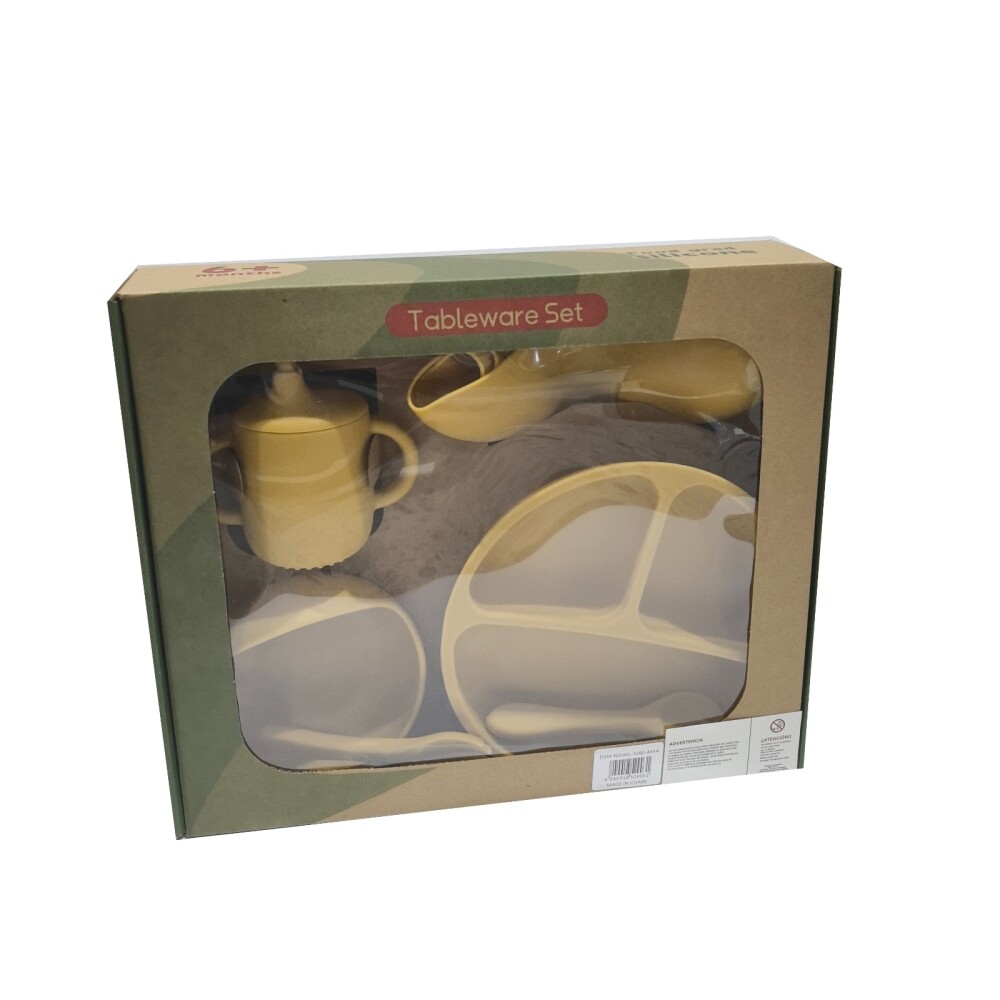Set alimentacion silicona HUANGER mostaza