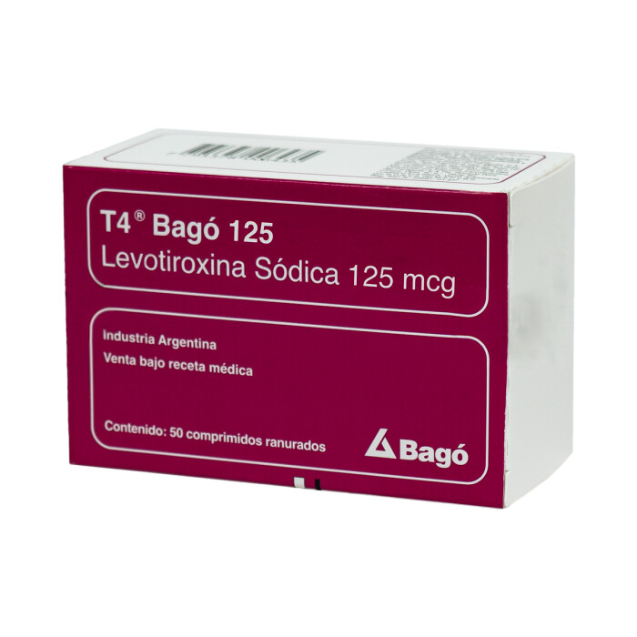 T4 BAGO 125 MCG. CJ X 50 COMP. única