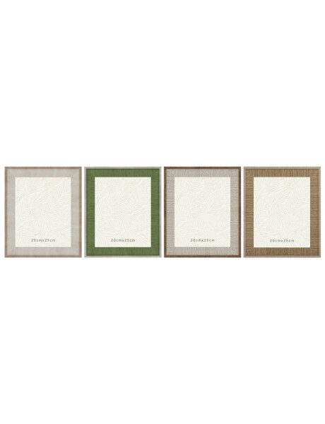 PORTARRETRATO PS 20X25CM TEXTURADA NATURAL Y VERDE PORTARRETRATO PS 20X25CM TEXTURADA NATURAL Y VERDE