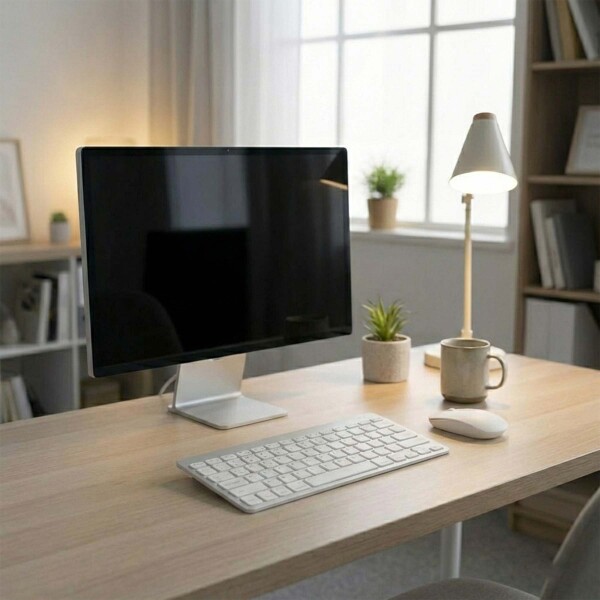 Teclado + Mouse Inalambricos Bluetooth Ultra Finos Elegantes Color Blanco