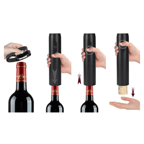 Descorchador Destapador De Vinos Electrico Negro