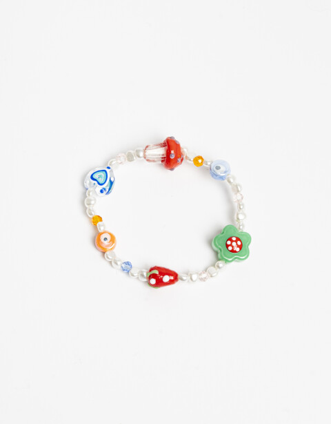 Pulseras Elásticas Color Pulsera Elástica Mix De Beads - Combinacion Multicolor