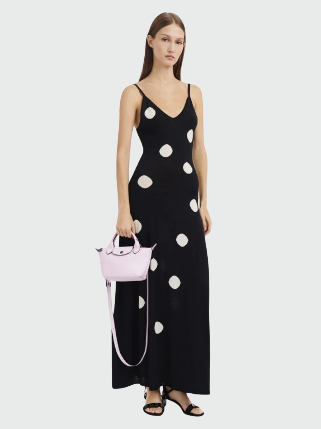 Longchamp -Cartera mini de cuero, Le pliage Xtra Rosado