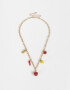 Collares Cortos Frutas Collar Corto Con Frutas - Dorado