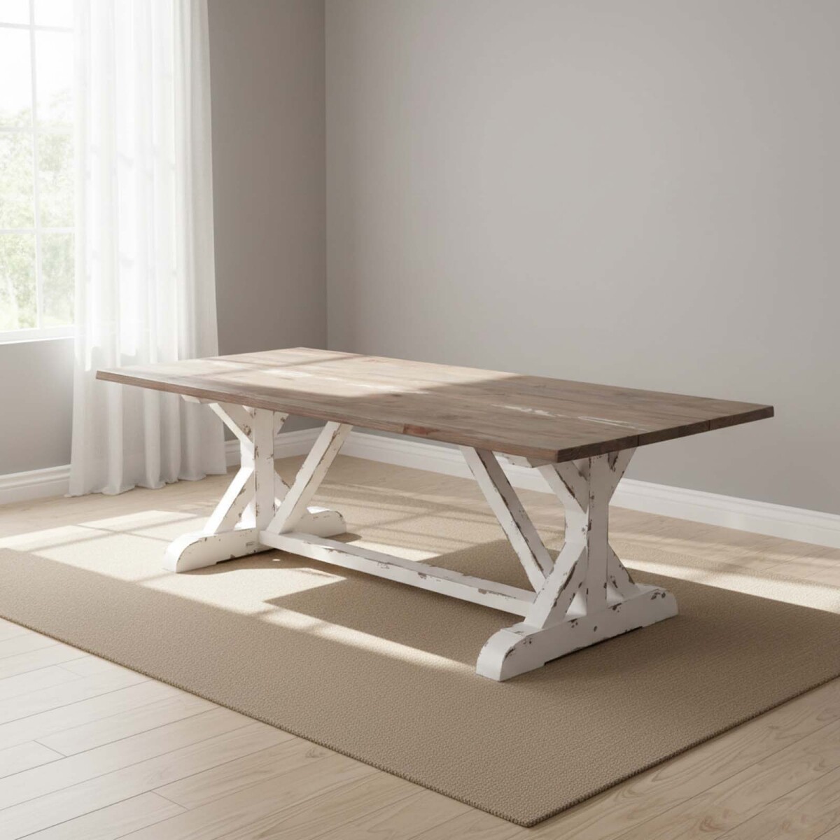 MESA DE COMEDOR - PINO BLANCO EM02 