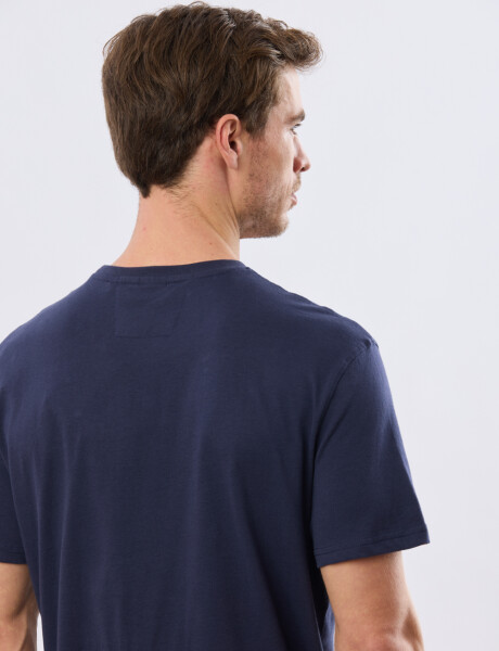 REMERA ESTAMPADA DE ALGODÓN Azul