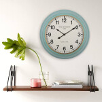RELOJ DE PARED HIERRO D41X41X8.5CM BORDE VERDE RELOJ DE PARED HIERRO D41X41X8.5CM BORDE VERDE