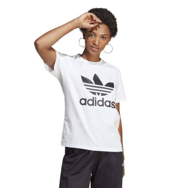 Remera Adidas Original de Mujer - IB7420 Blanco-negro