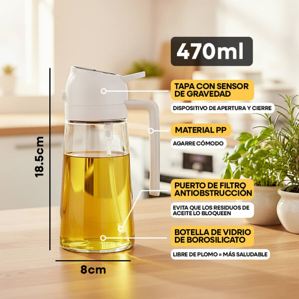 Spray Aceite Vinagre Pulverizador Liquidos Rociador 470ml IMBACK Blanco Spray Aceite Vinagre Pulverizador Liquidos Rociador 470ml IMBACK Blanco