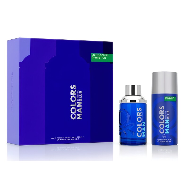 Set Benetton Colors Man Blue Edt 100 Ml + Desodorante 150ml Set Benetton Colors Man Blue Edt 100 Ml + Desodorante 150ml