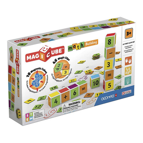 Juego cubos magnéticos Números y clips 55 pcs Juego cubos magnéticos Números y clips 55 pcs