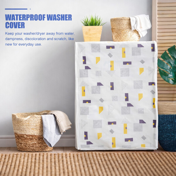 Funda Cubre Protector Lavarropas Carga Frontal Impermeable Diseño 1