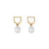 Aros colgantes en oro 18K y perlas Aros Colgantes En Oro 18k Y Perlas