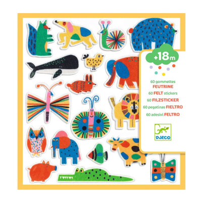 Stickers de animales de fieltro Djeco Stickers de animales de fieltro Djeco