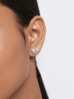Set De Pendientes Cortos Perlas beige