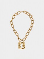 Collar Corto De Eslabones dorado