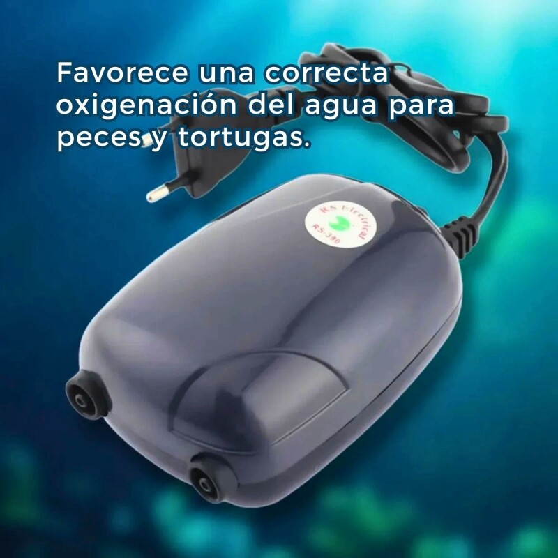 OXIGENADOR BOMBA DE AIRE PARA PECERAS ACUARIO 2 SALIDA OXIGENADOR BOMBA DE AIRE PARA PECERAS ACUARIO 2 SALIDA