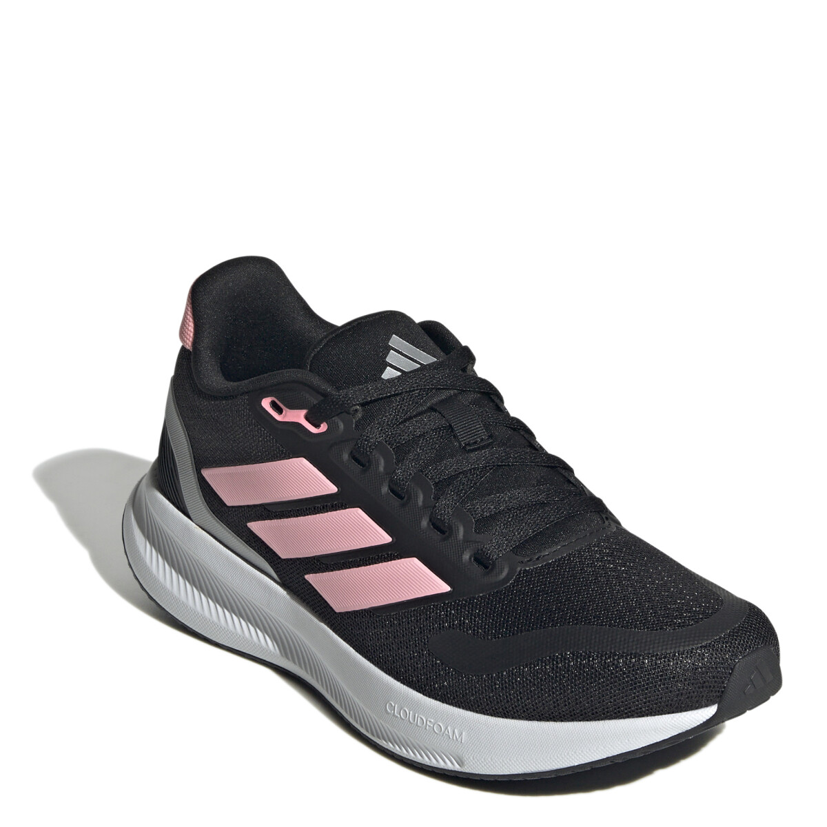 Championes de Niños Adidas Run Falcon 5 JRS - Negro - Rosado - Palteado 