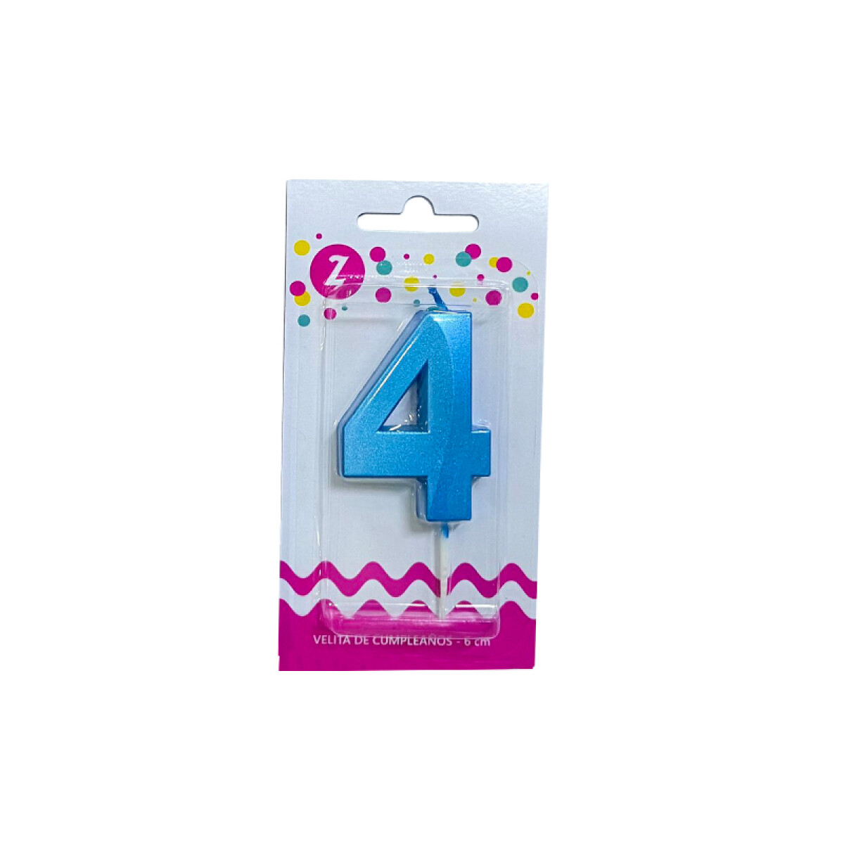 Vela 3D Celeste Perlado N°4 