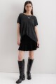 Blusa Athenia Negro Lurex