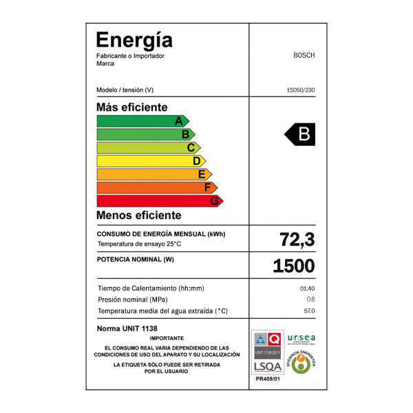 Termotanque Calefón Bosch Es050mix TERMOTANQUE BOSCH 50 L