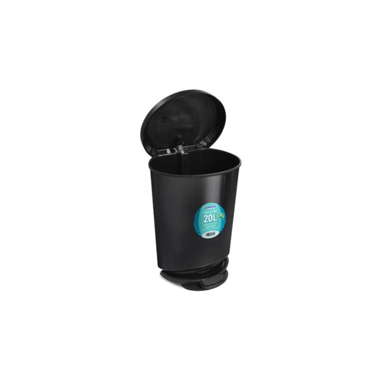 PAPELERA TACHO DE BASURA CON PEDAL 20 LITROS NEGRO