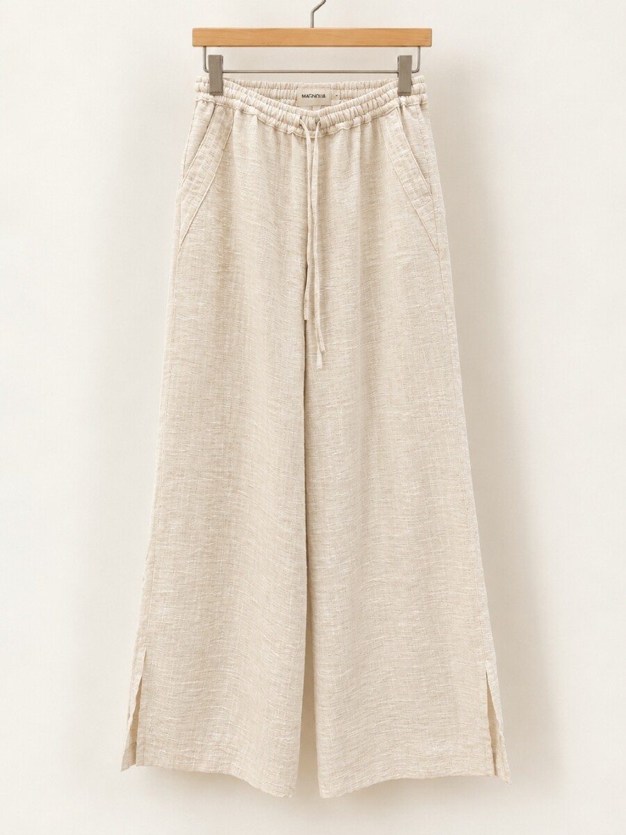 Pantalón Tulum - Lino Beige Melange 