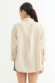 Camisa lisa rustica BEIGE