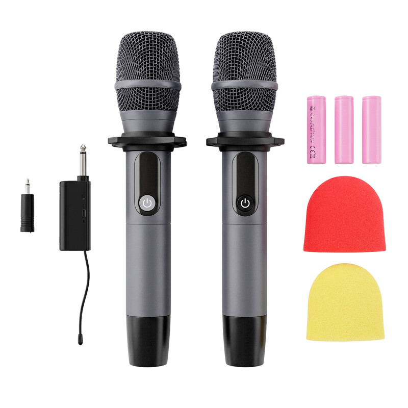 Micrófono Inalámbrico AIWA Pack x2 UHF Doble Canal Batería Recargable y Receptor | AWMK108 Micrófono Inalámbrico AIWA Pack x2 UHF Doble Canal Batería Recargable y Receptor | AWMK108