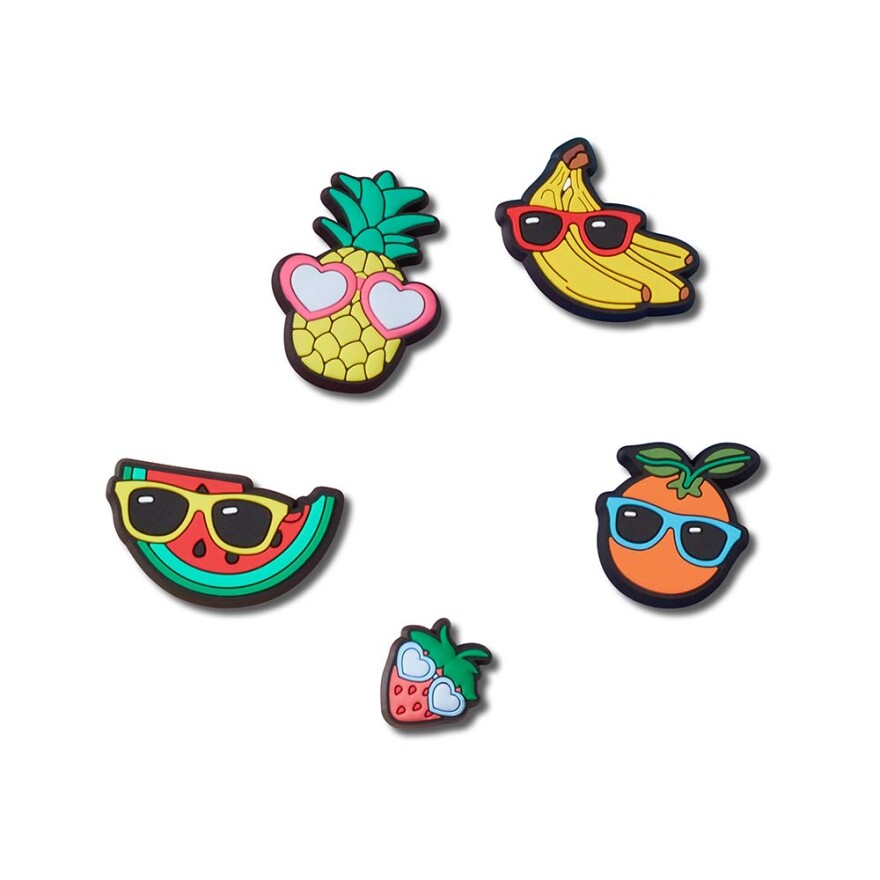 Jibbitz Cute Fruit with Sunnies 5Pack Multicolor