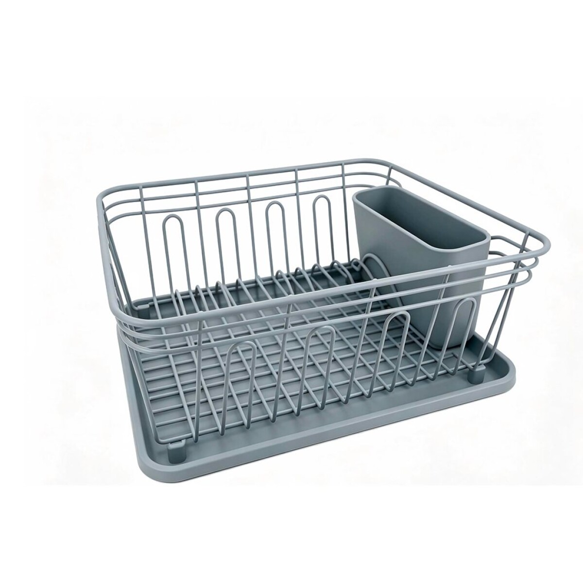 ESCURRIDOR METAL BANDEJA/CUB 36X32X14CM GRIS 