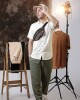 Pantalon Lino Verde militar