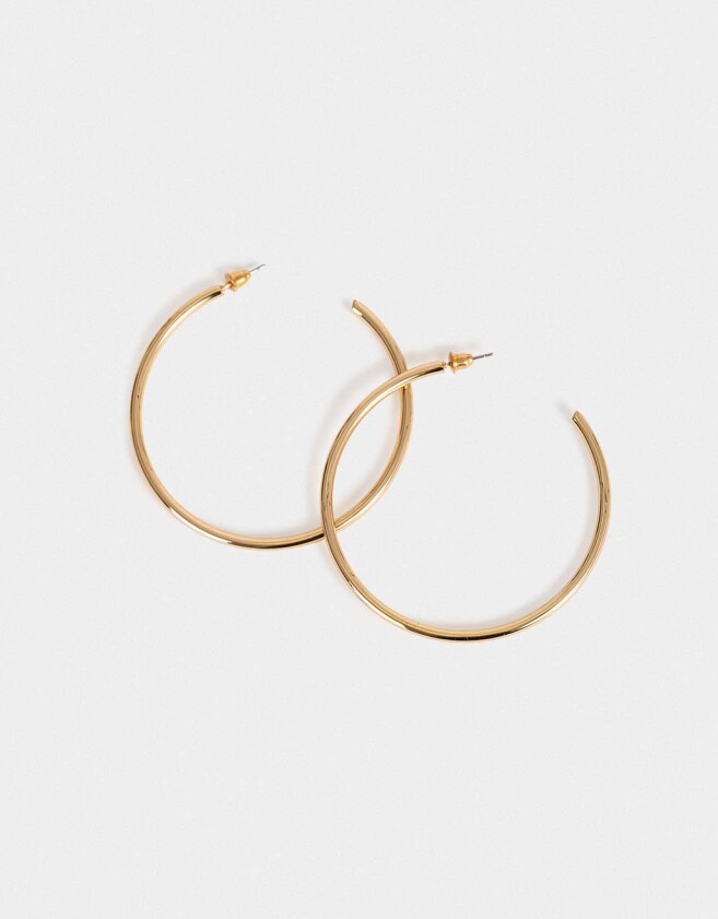 Aros Argollas Metal Argollas De Metal - Dorado