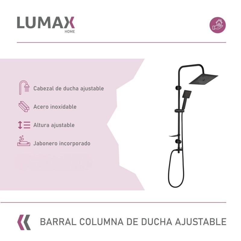 Barral Columna De Ducha Acero Inoxidable Ajustable Barral Columna De Ducha Acero Inoxidable Ajustable