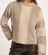 Sweater Rayado Beige Melange