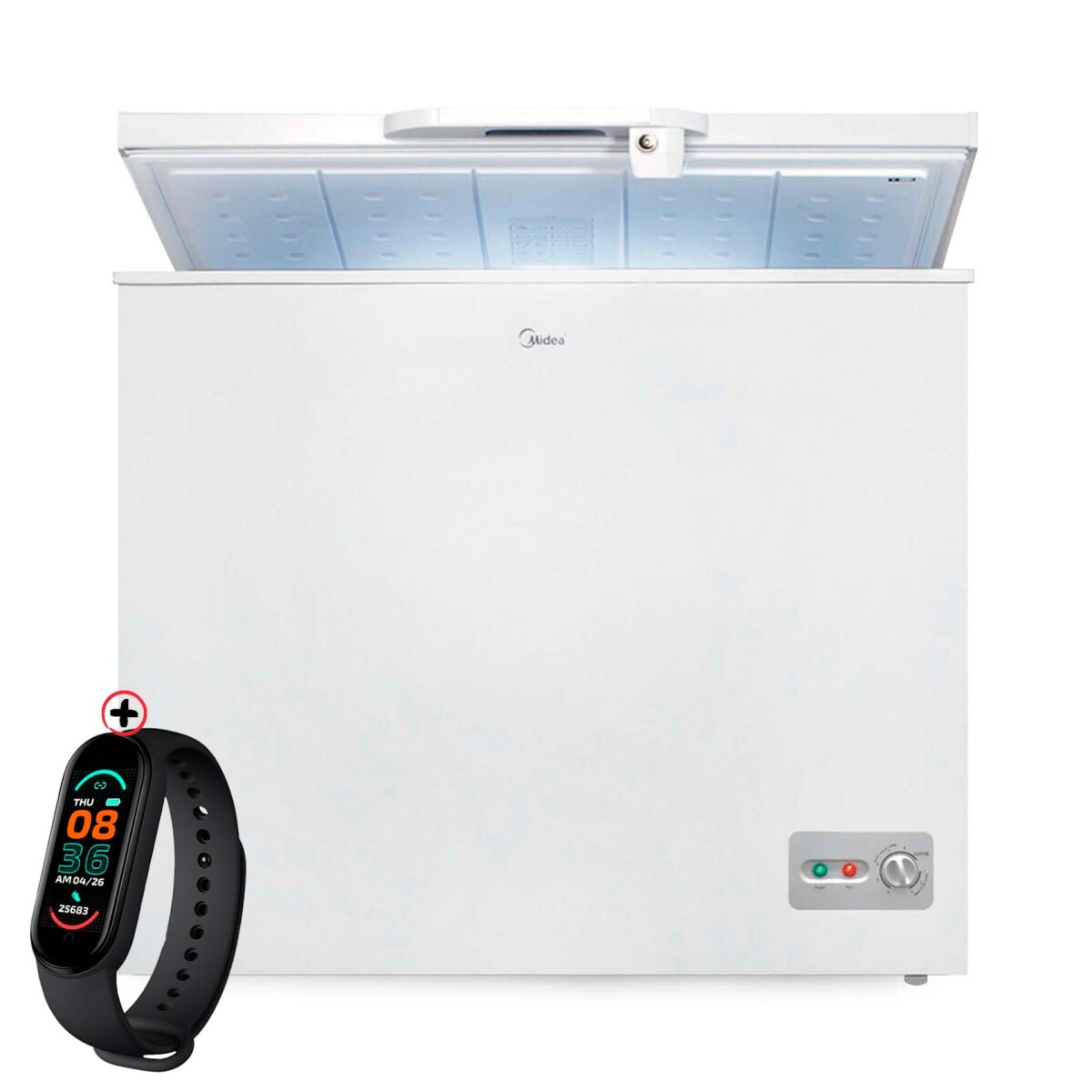 Freezer 198l Midea Mdrc280fzr01 A+ Congelamiento Rápido + Smartwatch 