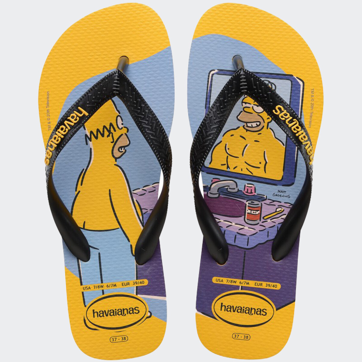 Ojotas Havaianas Simpsons - Amarillo 