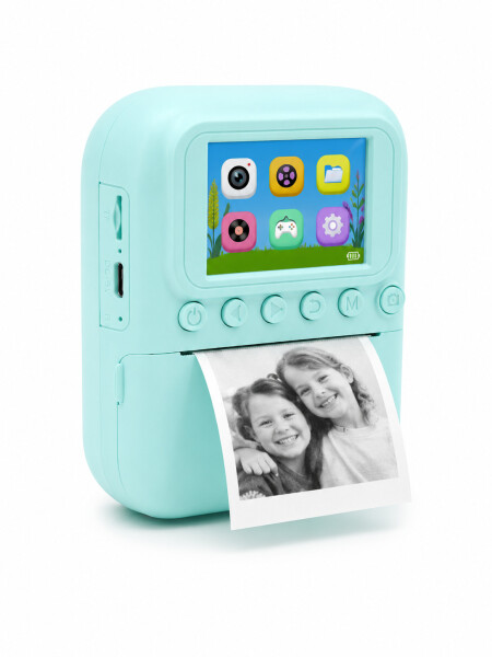 CAMARA DE FOTOS CON IMPRESORA VERDE AQUA