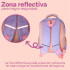 Mochila Kawaii Escolar Infantil Diseño Peluche Conejito Color Violeta