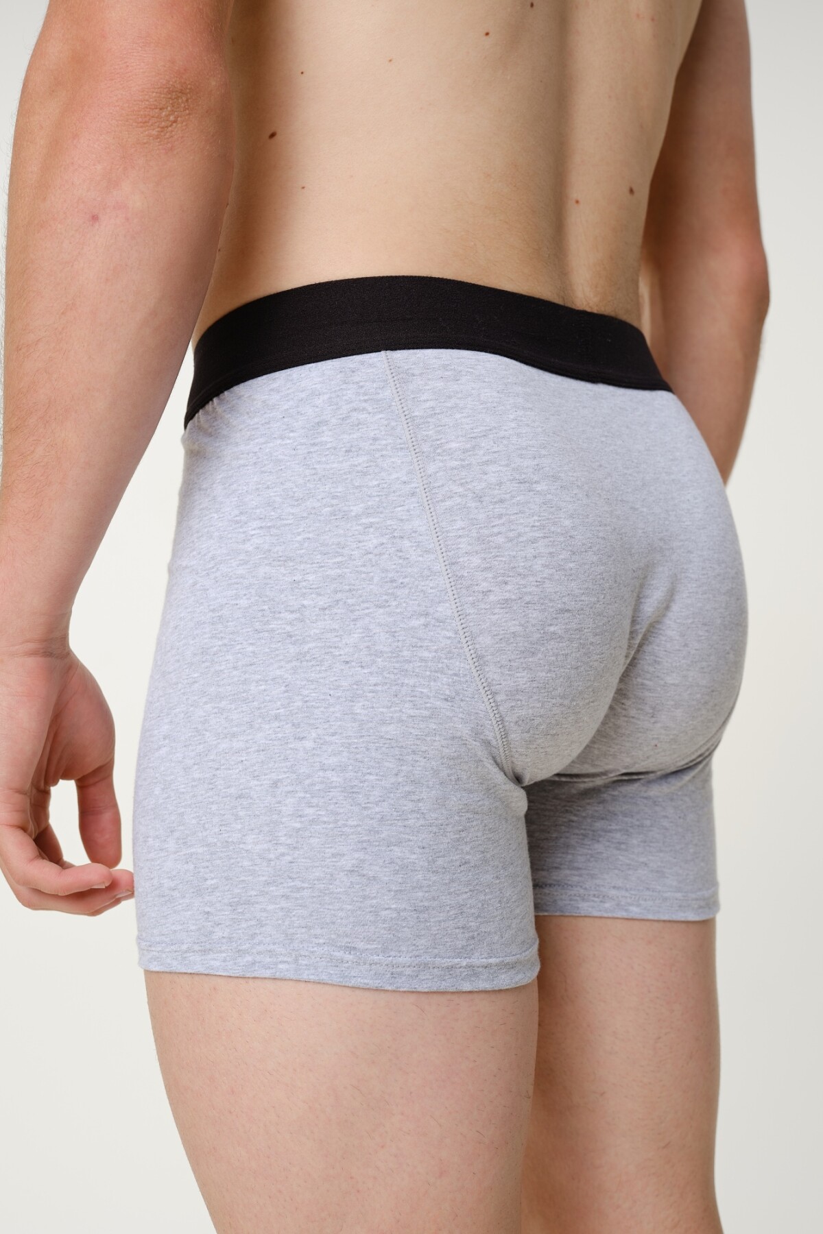 Boxer Algodón Gris Melange