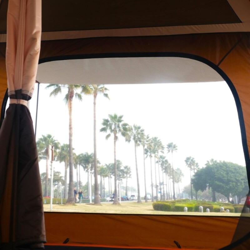 Carpa Estructural Reforzada con Avance 4-6 Personas Marron